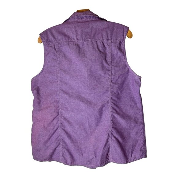 Bit & Bridle Shirt Women Large Purple Collared Floral Button Down Equestrian - Picture 2 of 11